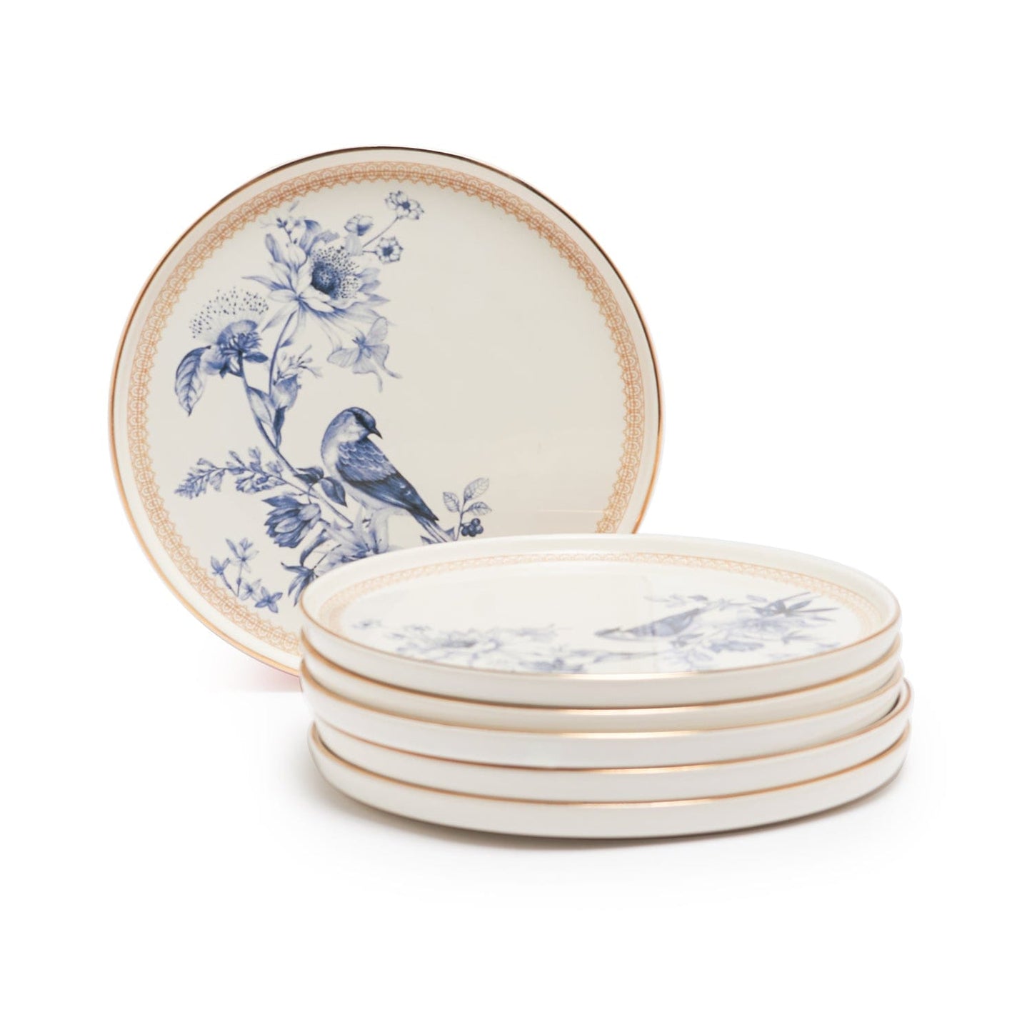 Blue Bird 23 Cm Salad Plate Set Of 6 Pcs