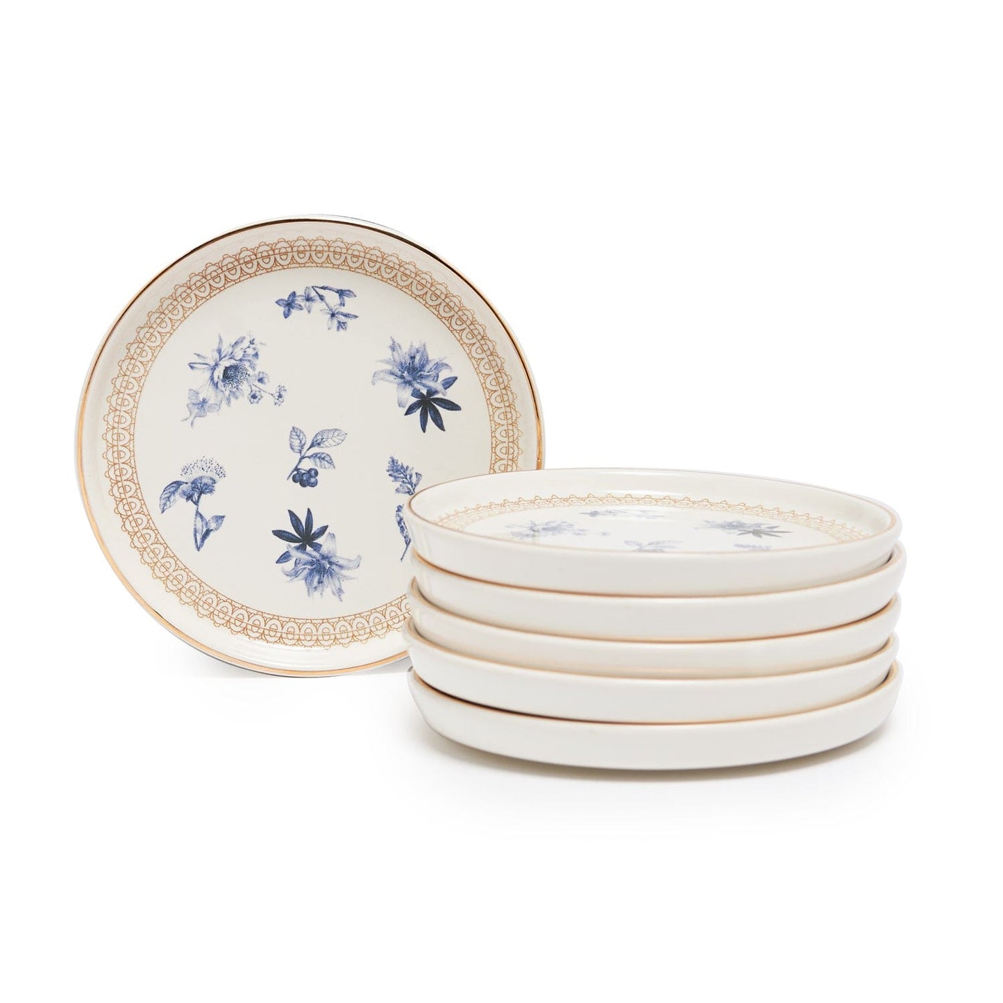 Blue Bird 13 Cm Bread Plate Set Of 6 Pcs