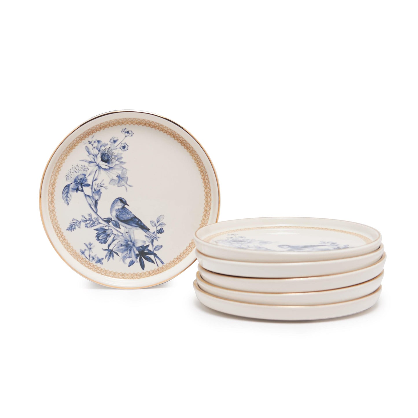 Blue Bird 15 Cm Dessert Plate Set Of 6 Pcs