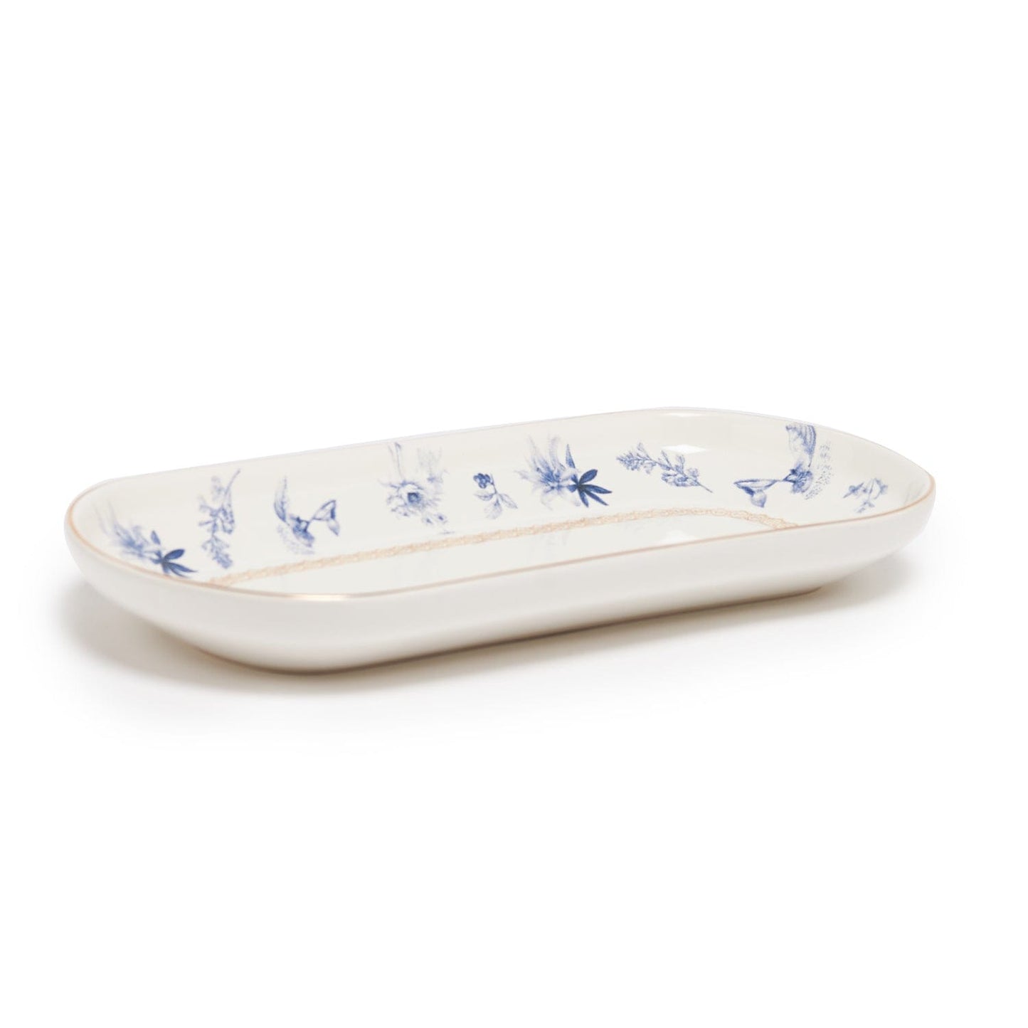 Blue Bird Large Boat Plate Set Of 2 Pcs