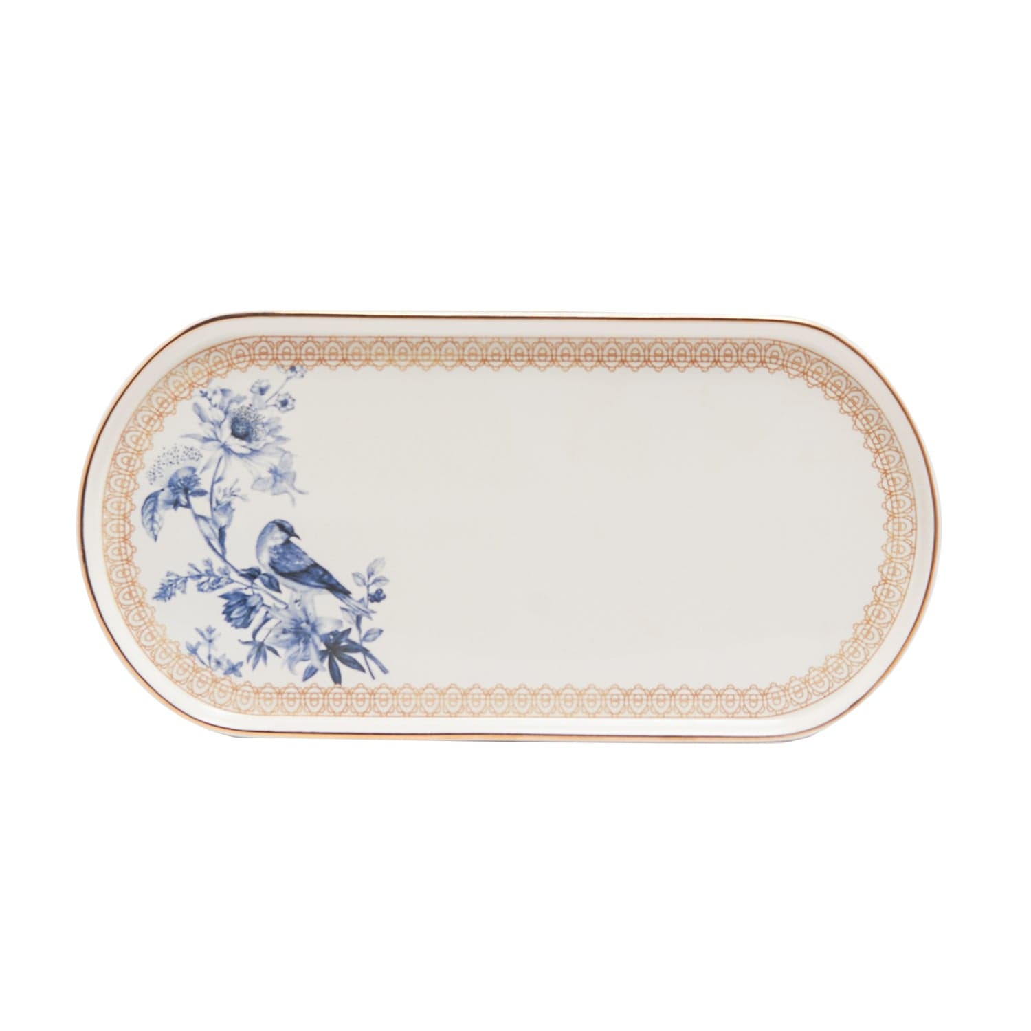 Blue Bird 27 Cm Oval Service Plate Set Of 2 Pcs