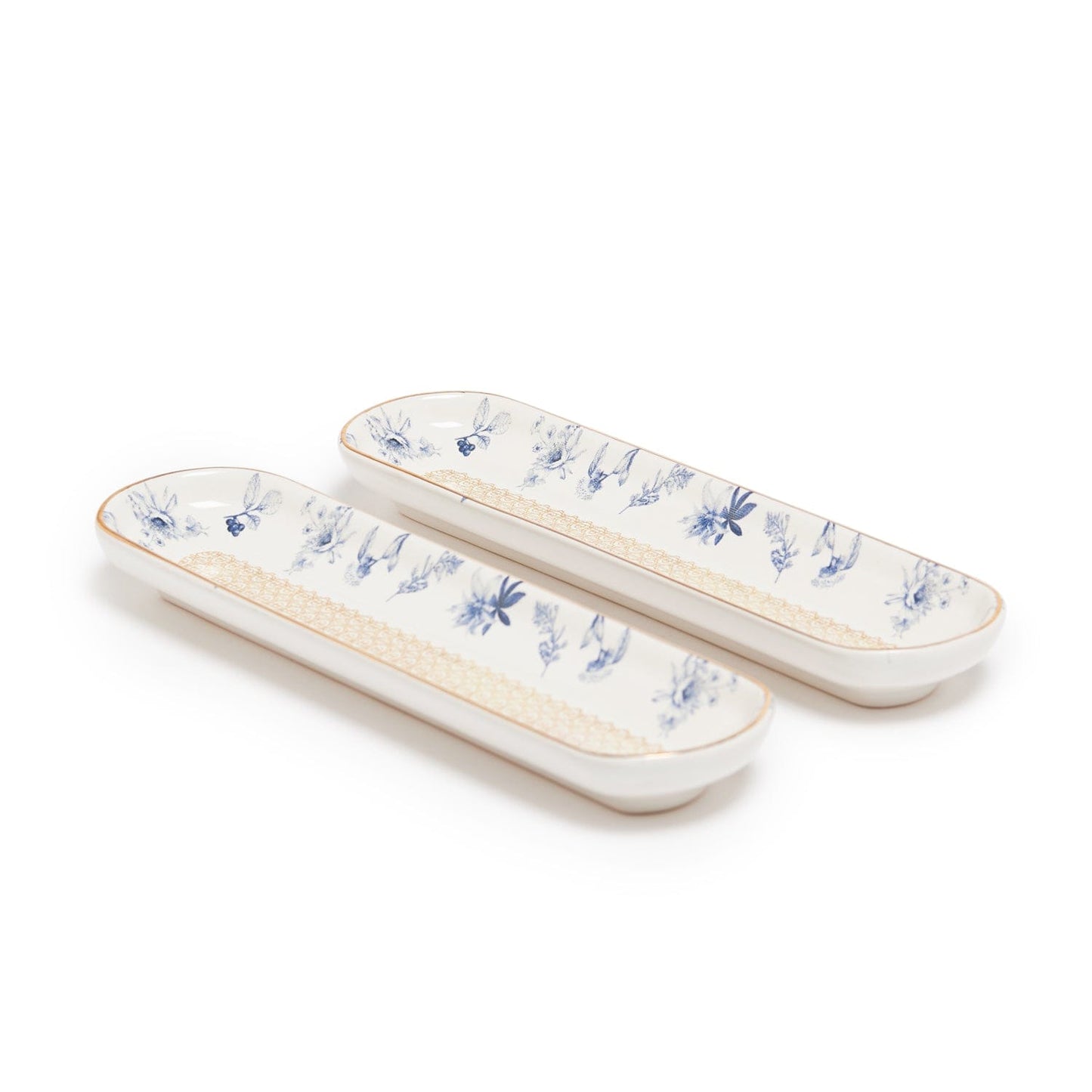 Blue Bird Olive Plate Set Of 2 Pcs