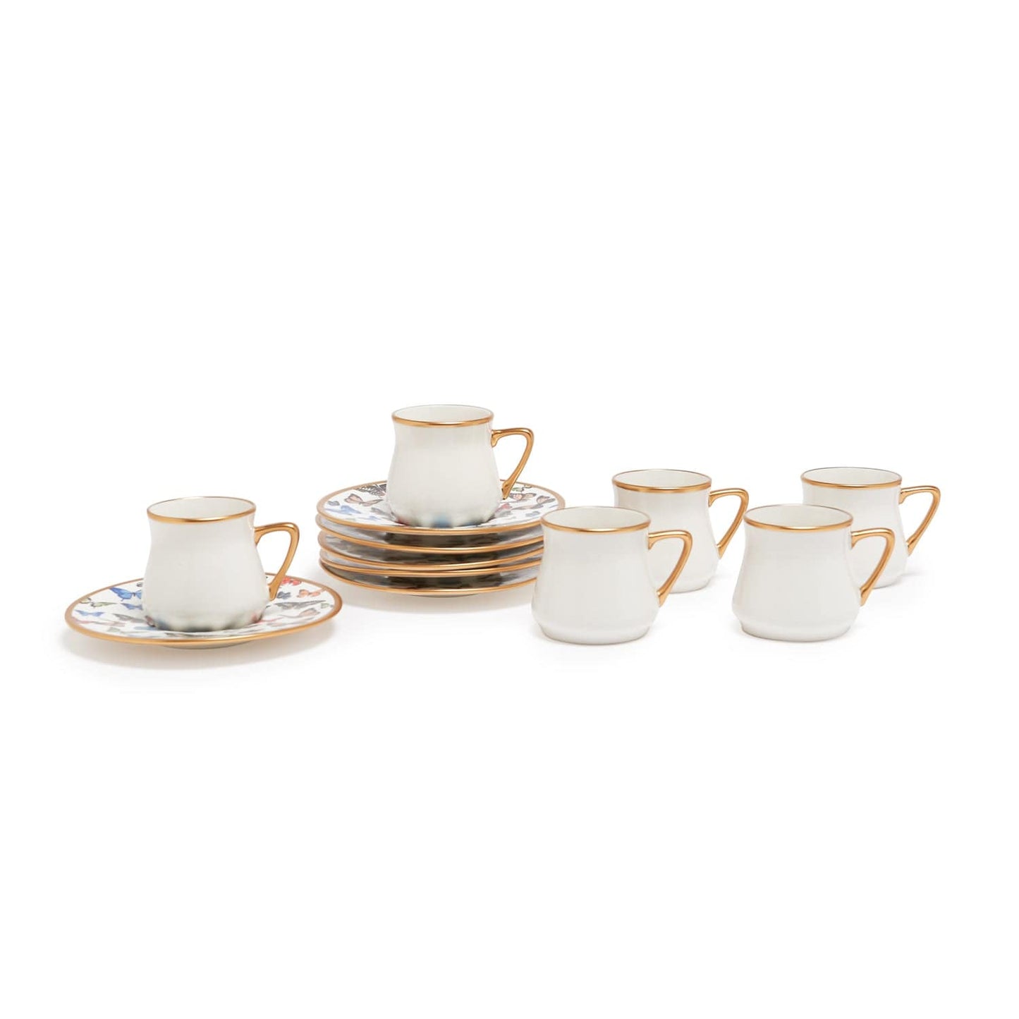 Butterfly Coffee Cups Set Of 6 Pcs