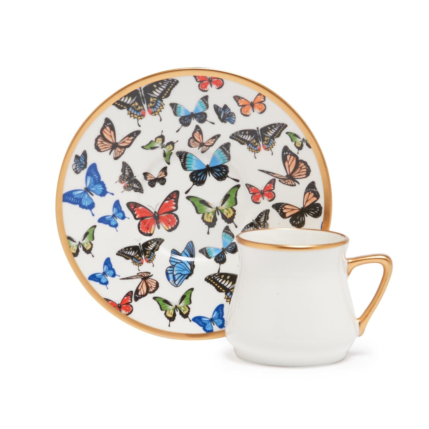 Butterfly Coffee Cups Set Of 6 Pcs