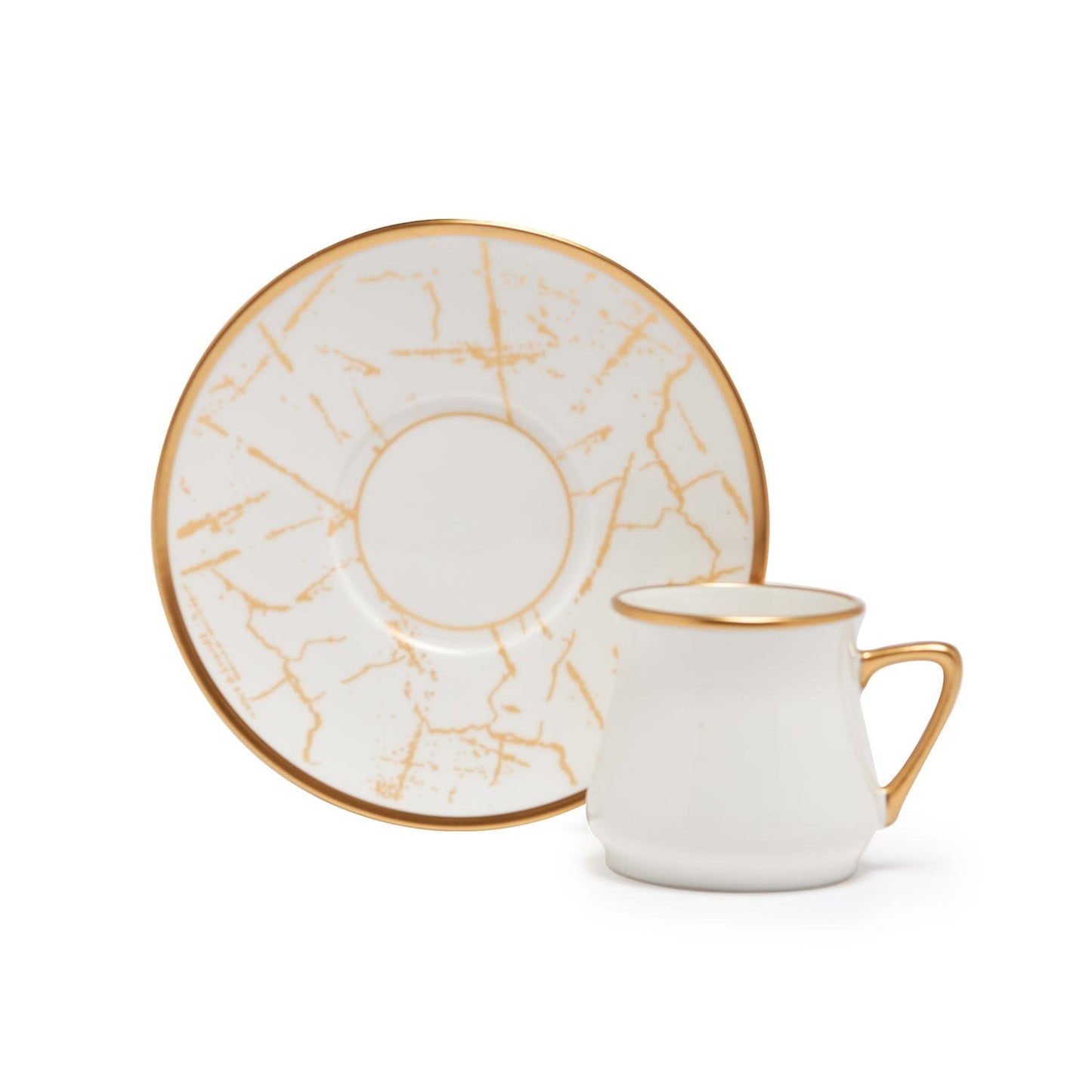 White Marble Coffee Cups Set Of 6 Pcs