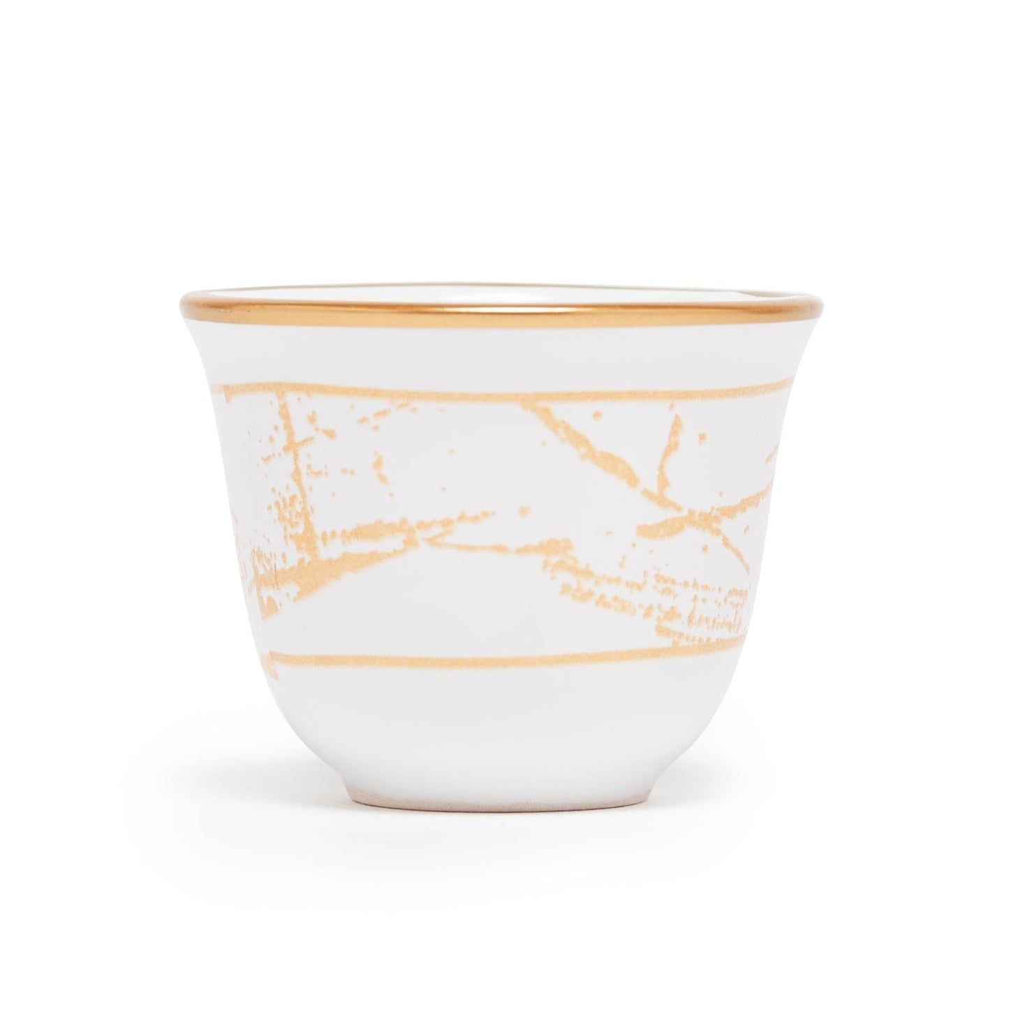 White Marble Gawa Cups Set Of 6 Pcs