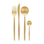 Aish Home Set Of 16 Peony Gold Cutlery Set - A002