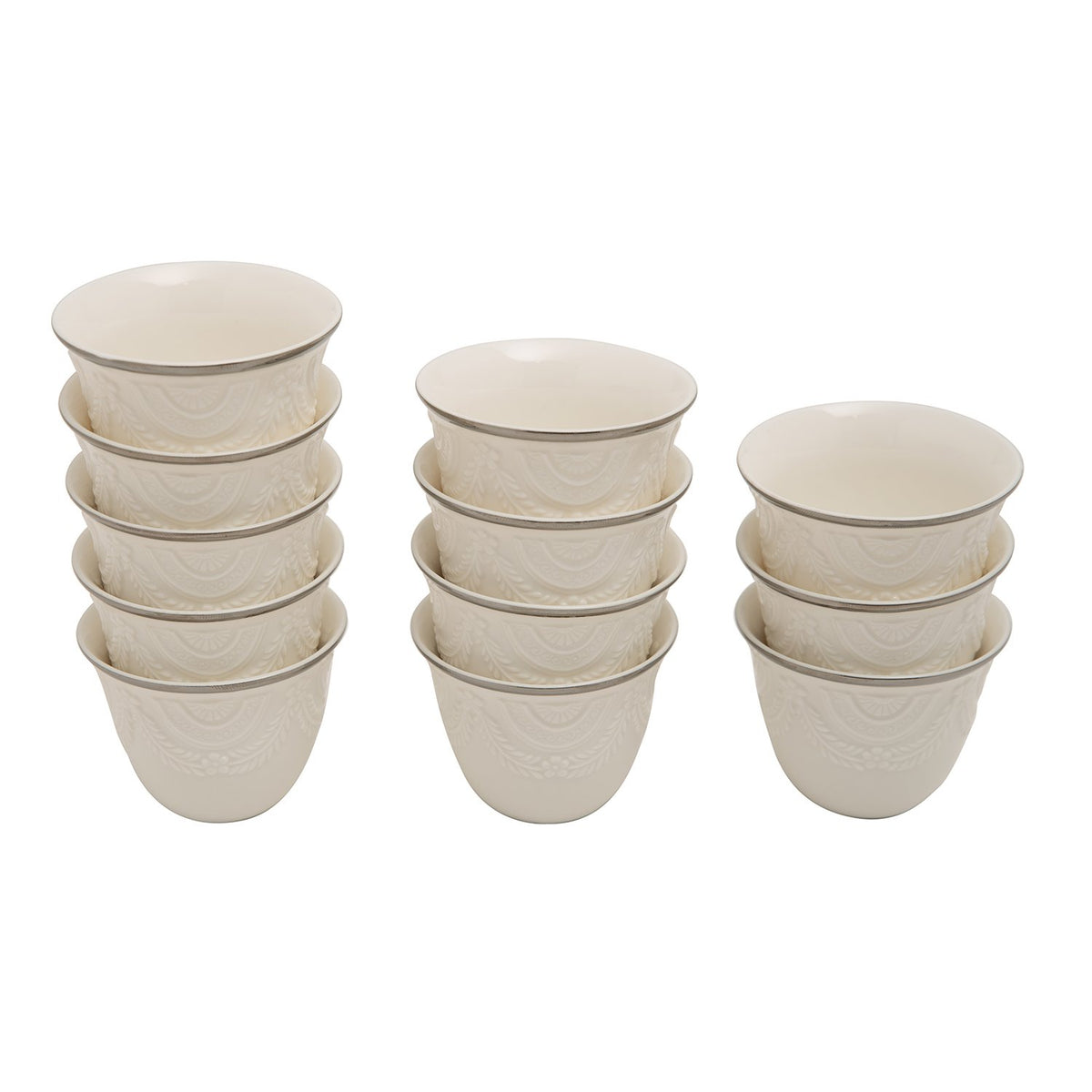 12PC ARABIC CAWA CUPS PLT LINE SNOW BC