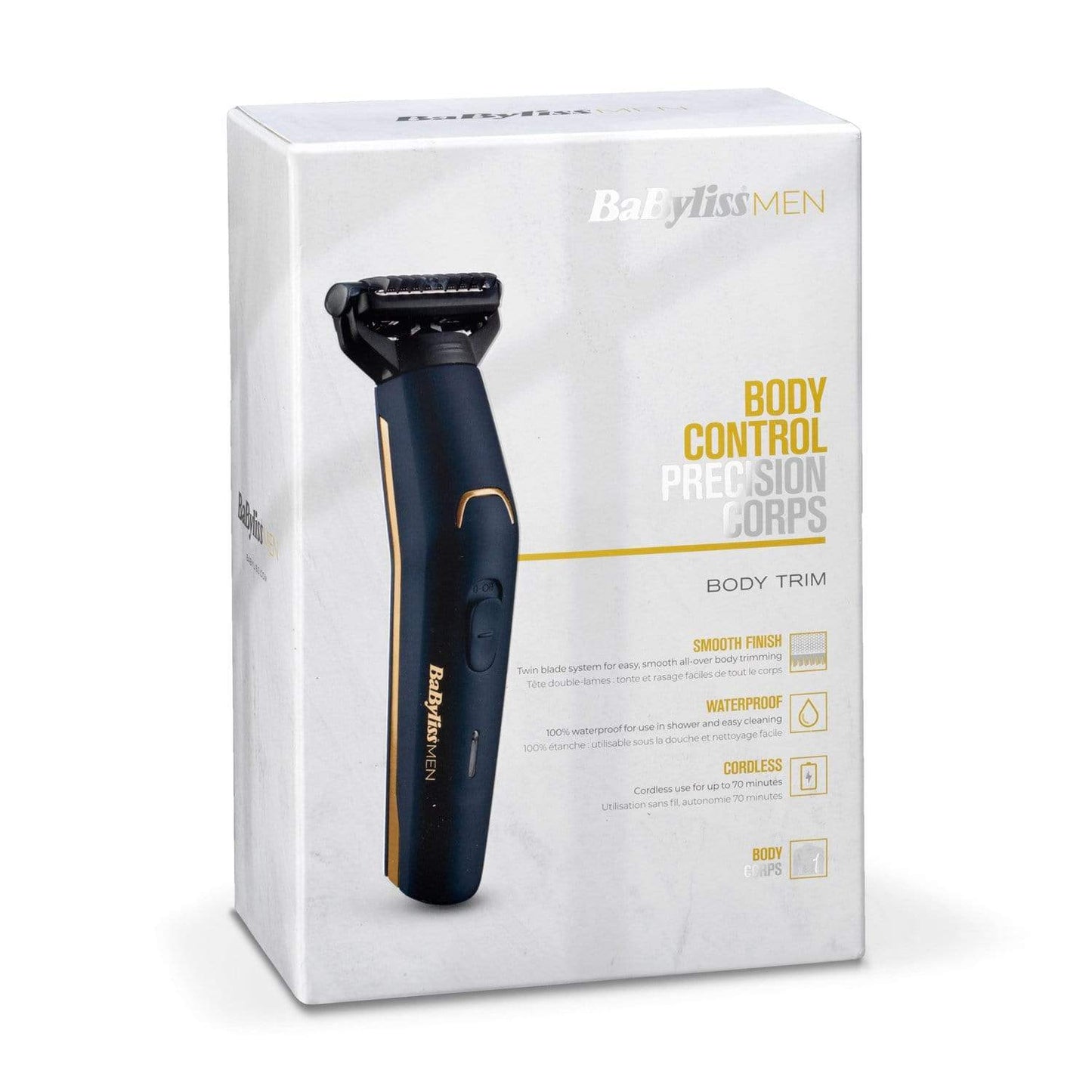 Babyliss Body Groomer 3 Combs Navy Blue - Bg120Sde