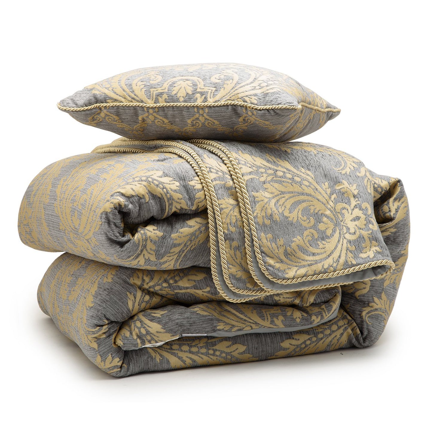 Croscill Nadia King Bedding Set - Light Grey, 8 Pieces - 2A0-804O0-9015/054 - Jashanmal Home