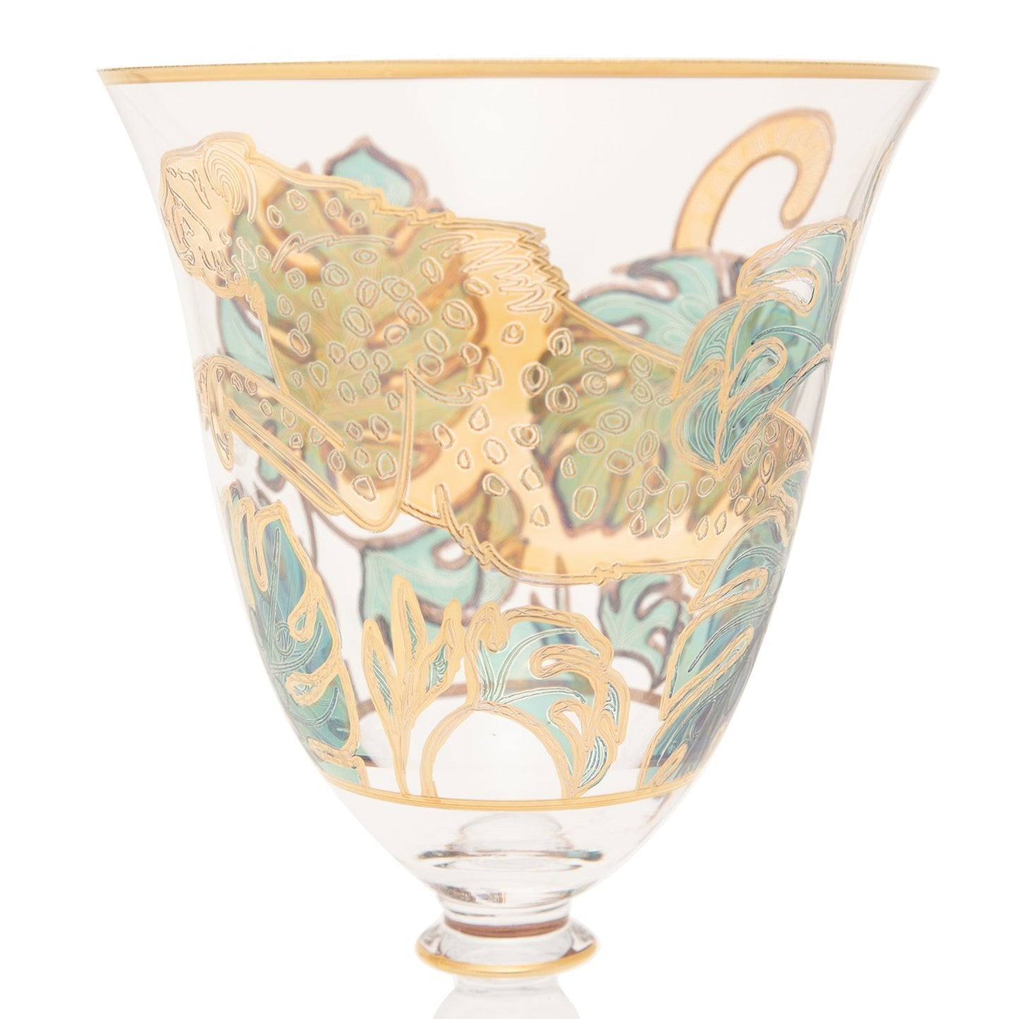 Combi Latisha Goblet Set - Green And Gold, 260 Ml, Large, 6 Piece - G748Z/96