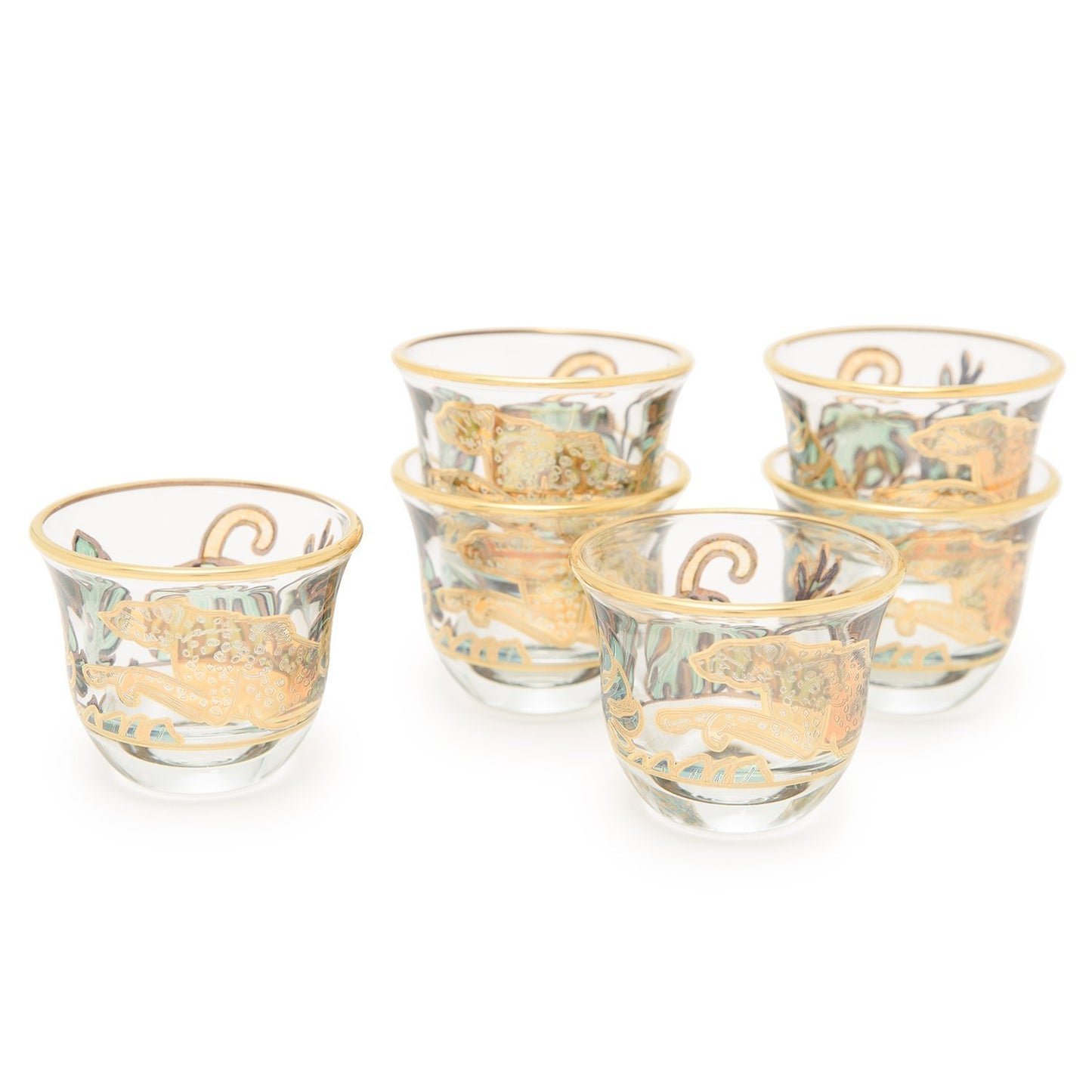 Combi Lesley Mocca Cup Set - Green and Gold - G748Z/48