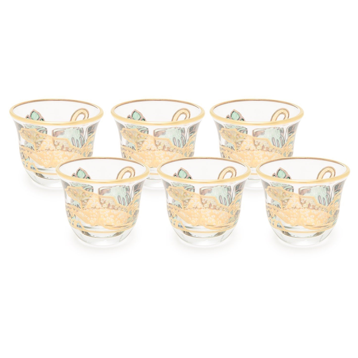 Combi Lesley Mocca Cup Set - Green And Gold - G748Z/48