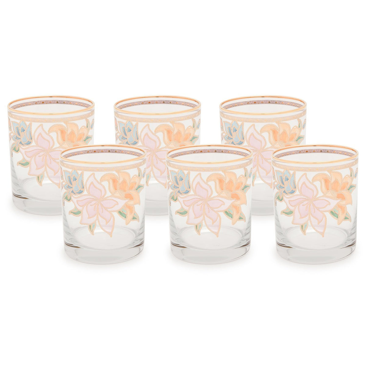 Combi Givy Tumbler Set - Gold, 260 Ml, Short, 6 Piece - G611Z/27/1
