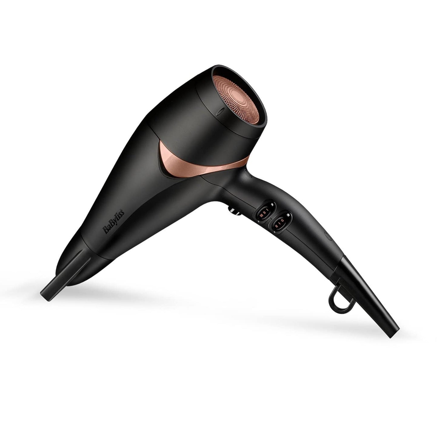 Babyliss Dc Dryer 2200W Black Bronze Super Ionic Diffuser  Frizz Control 3 Heat 2 Speed Cool Shot Nano Quartz Ceramic Slim Nozzle - D566Sde