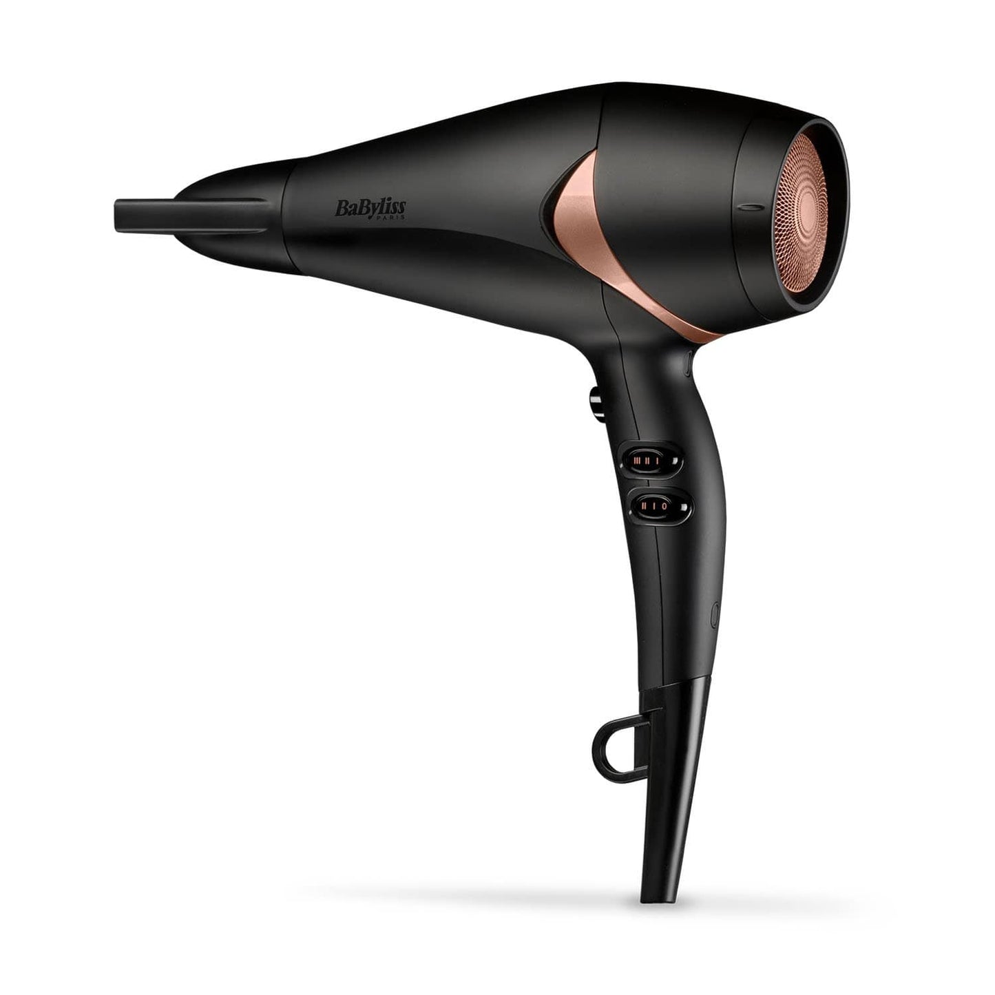 Babyliss Dc Dryer 2200W Black Bronze Super Ionic Diffuser  Frizz Control 3 Heat 2 Speed Cool Shot Nano Quartz Ceramic Slim Nozzle - D566Sde