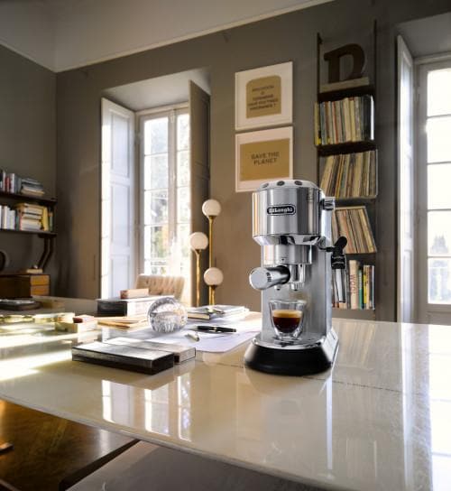 Delonghi Dedica Style Pump Espresso  Coffee Machine, Metallic - Ec685.M