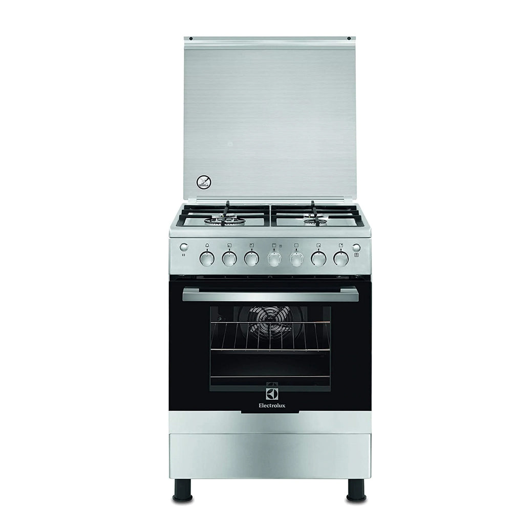 Electrolux 60X60 Gas Cooker With Self Clean Oven, S.Steel - Ekg613A1Ox (Made In Egypt)