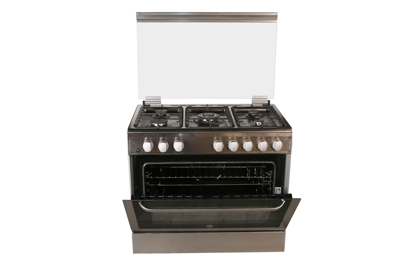 Hoover 90 X 60 Cm, 5 Burners Free Standing Gas Cooker, Silver - Fgc9060-3De (Made In Turkey)