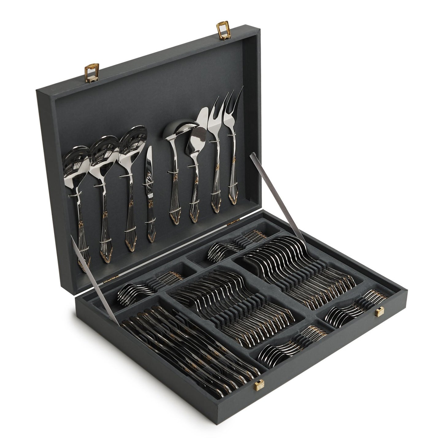 LENORE ONE SIDE GOLDPLATED 68PC CUTLERY SET - GL200/GPBX
