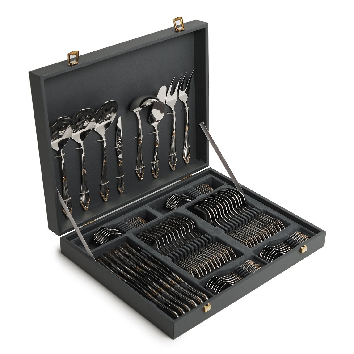 LENORE ONE SIDE GOLDPLATED 68PC CUTLERY SET - GL200/GPBX