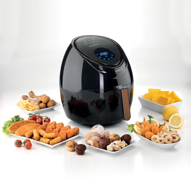 Kenwood 1800W Digital Air Fryer Xxl 5.5L, 2.4Kg, Black Hfp50.000Bk