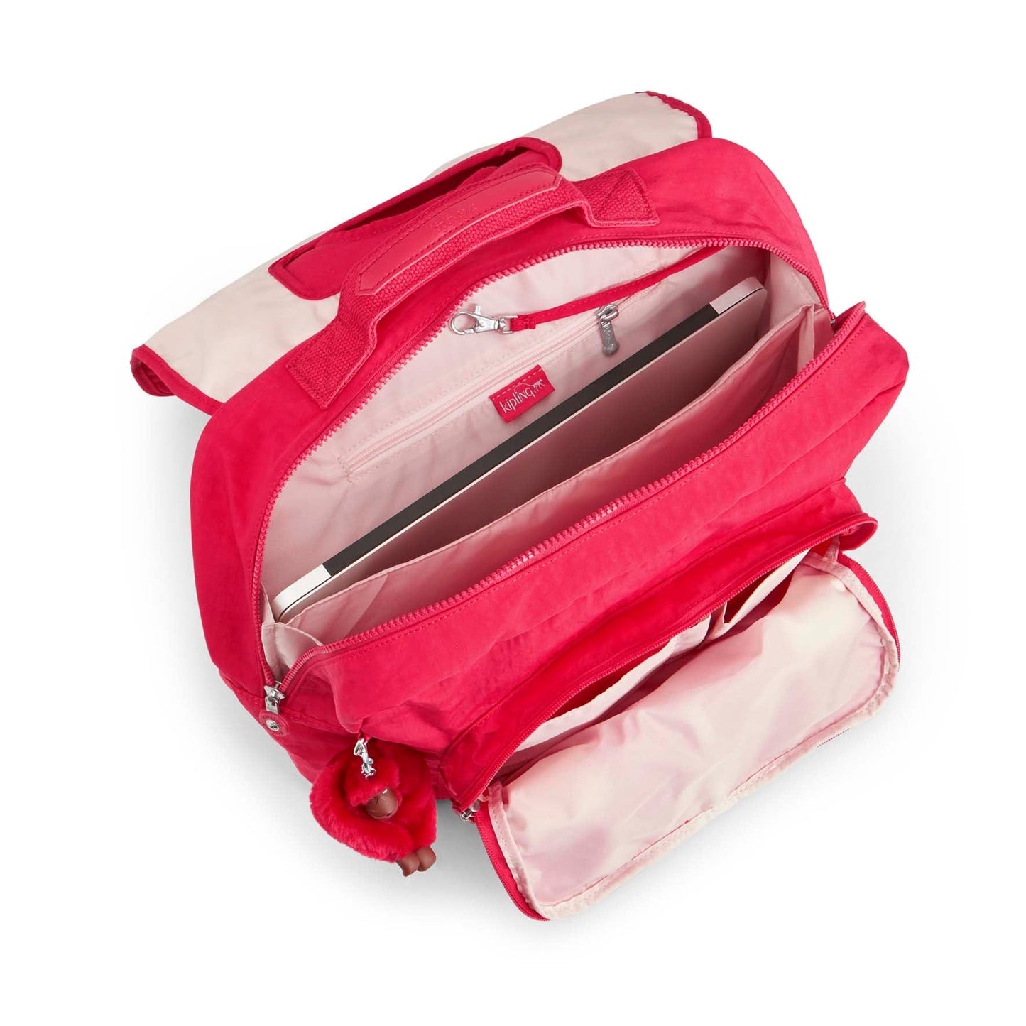 Kipling-Iniko-Medium Schoolbag With Padded Shoulder Straps-True Pink-10920-09F
