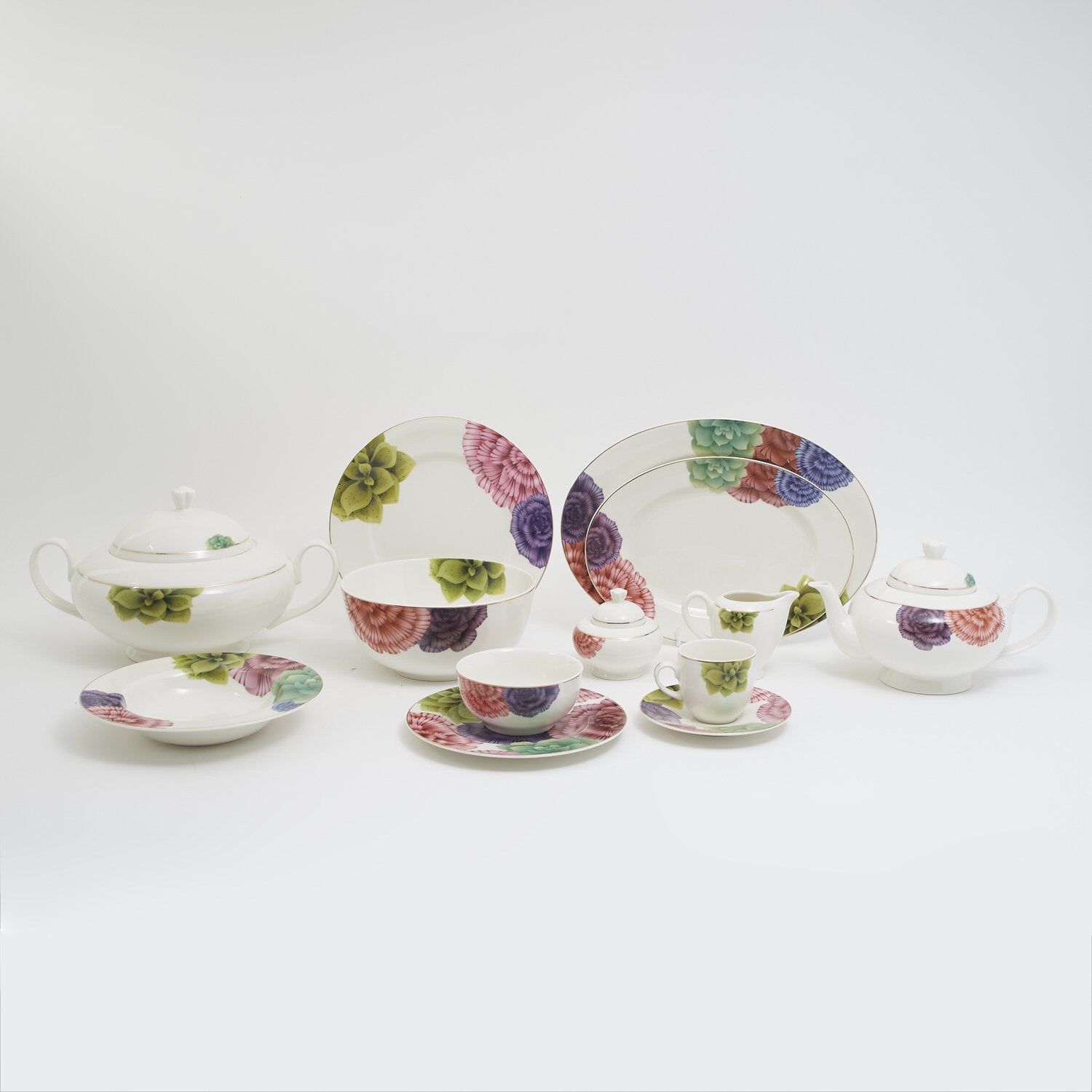 KAROLINA GIVY 59PC DINNER SET - GIVYFLW/59DS