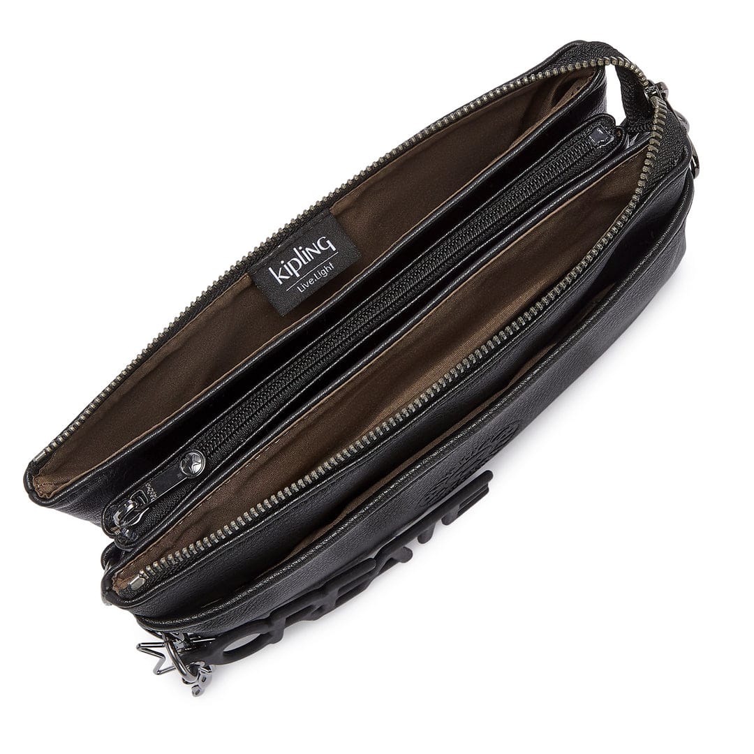 KIPLING-RIRI-Large pouch with Crossbody strap-Black VL Bl-I3726-T07