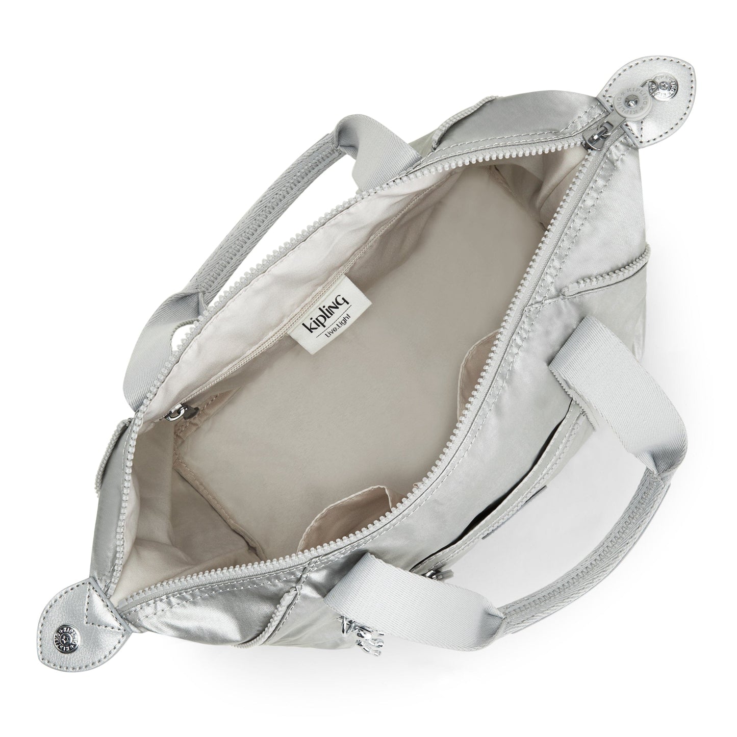 Kipling-Art Mini-Small Handbag (With Removable Shoulderstrap)-Bright Metallic-15410-Qd7