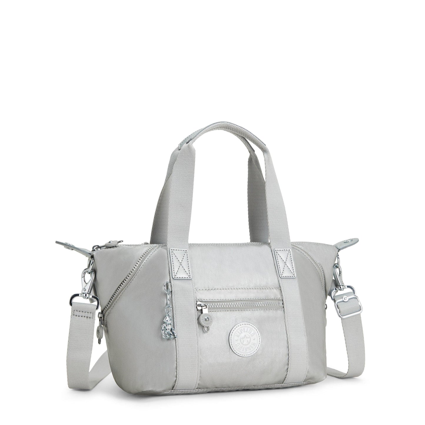 Kipling-Art Mini-Small Handbag (With Removable Shoulderstrap)-Bright Metallic-15410-Qd7
