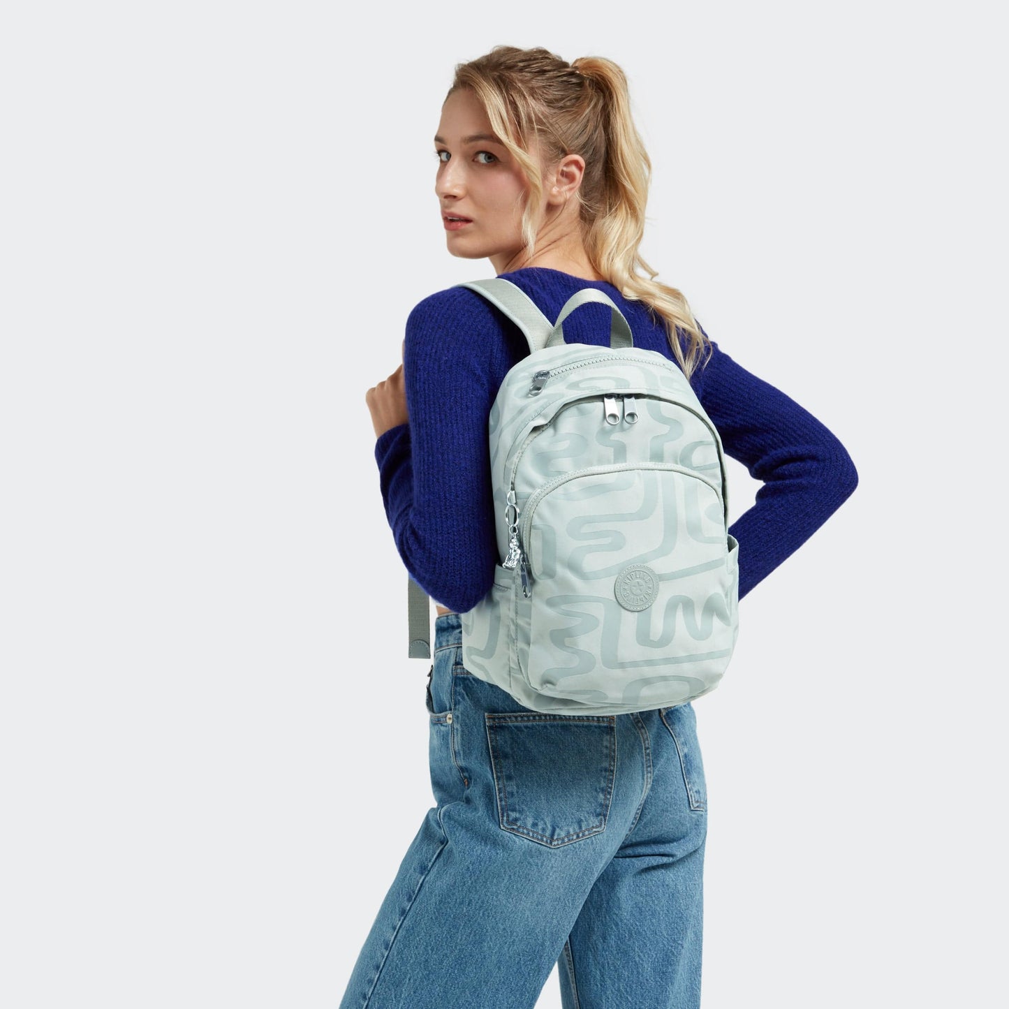 Kipling-Delia-Medium Backpack-Doodle Jcq-I3149-6Jm