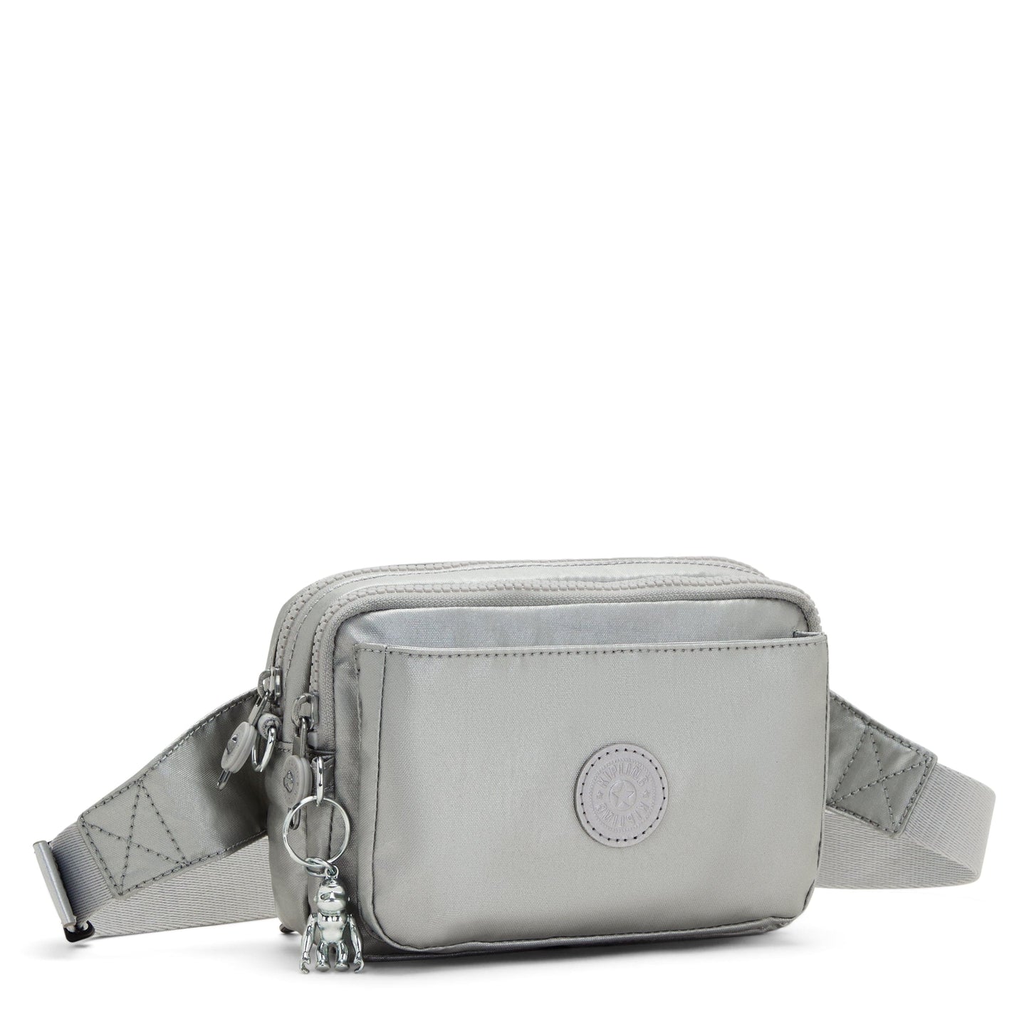 Kipling-Abanu Multi-Small Crossbody Convertible To Waistbag (With Removable Straps)-Bright Metallic-I3492-Qd7
