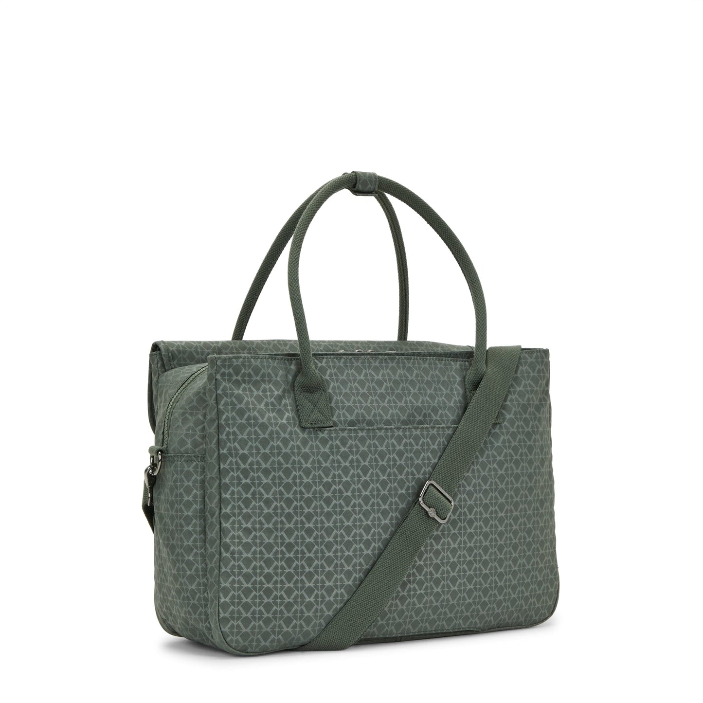 Kipling-Superworker-Working Bag (With Removable Shoulderstrap)-Sign Green Embosse-I4718-F6C
