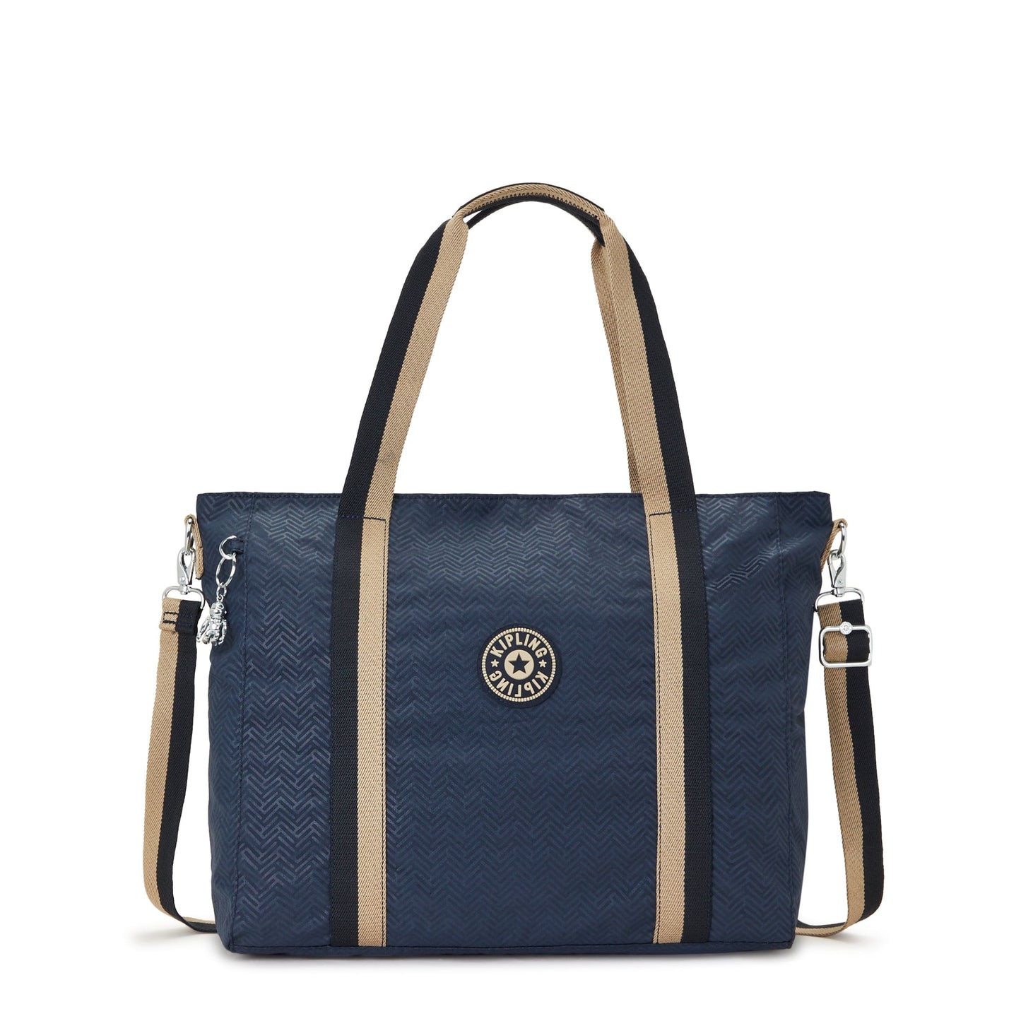 KIPLING-Asseni-Large Tote (with removable shoulderstrap)-Endless Bl Emb-I5651-Y36