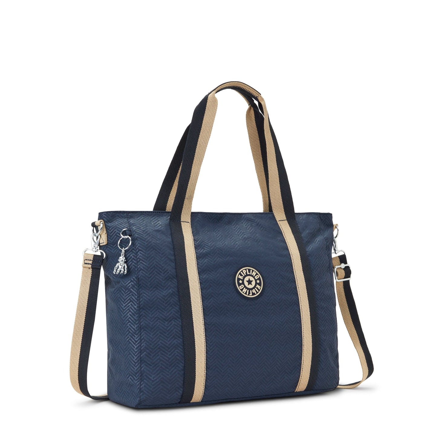 Kipling-Asseni-Large Tote (With Removable Shoulderstrap)-Endless Bl Emb-I5651-Y36