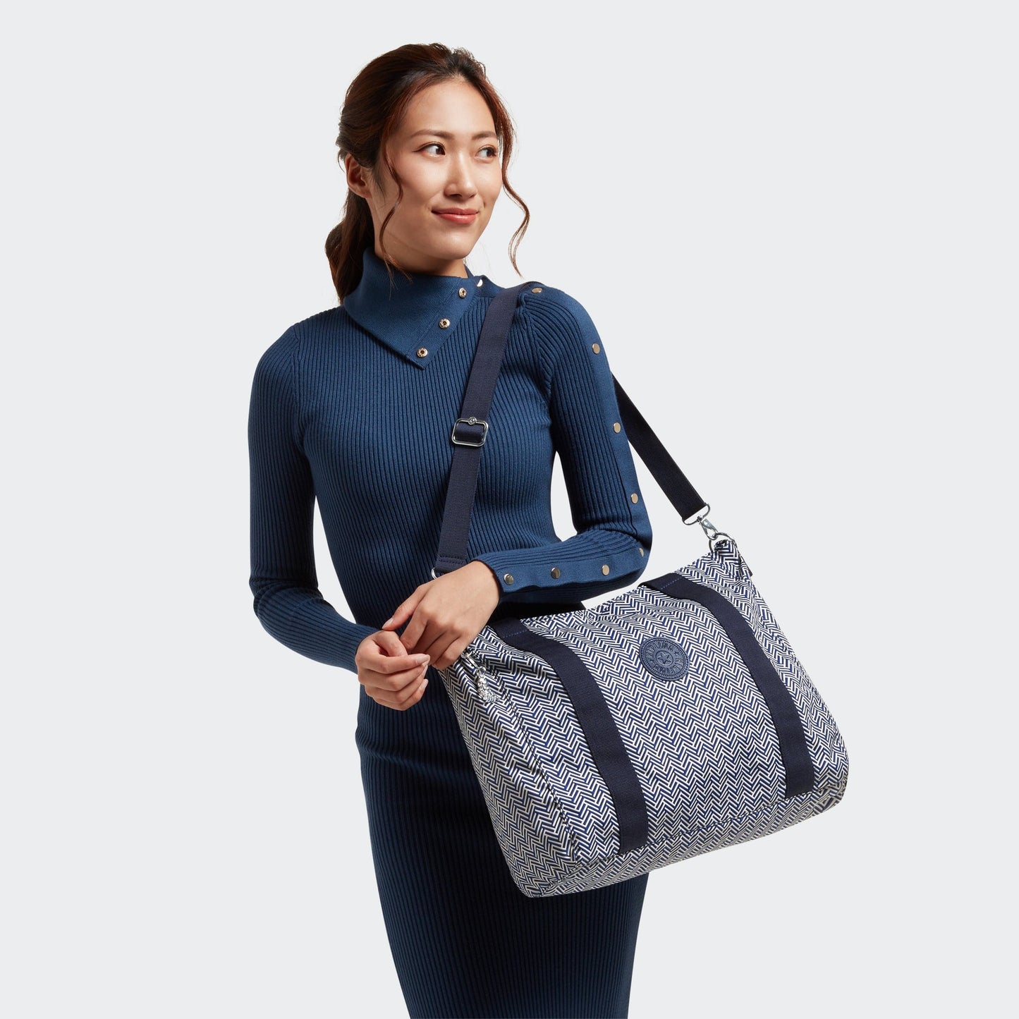 Kipling-Asseni-Large Tote (With Removable Shoulderstrap)-Urban Chevron-I7417-V44