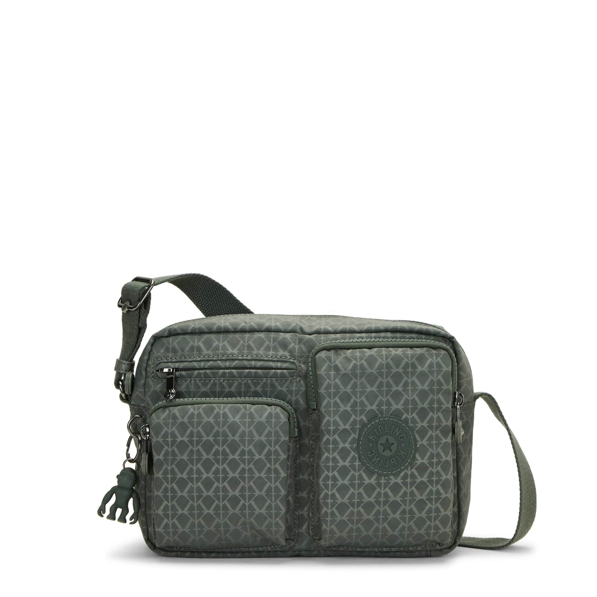 KIPLING-Albena M-Medium Crossbody-Sign Green Embosse-I7578-F6C