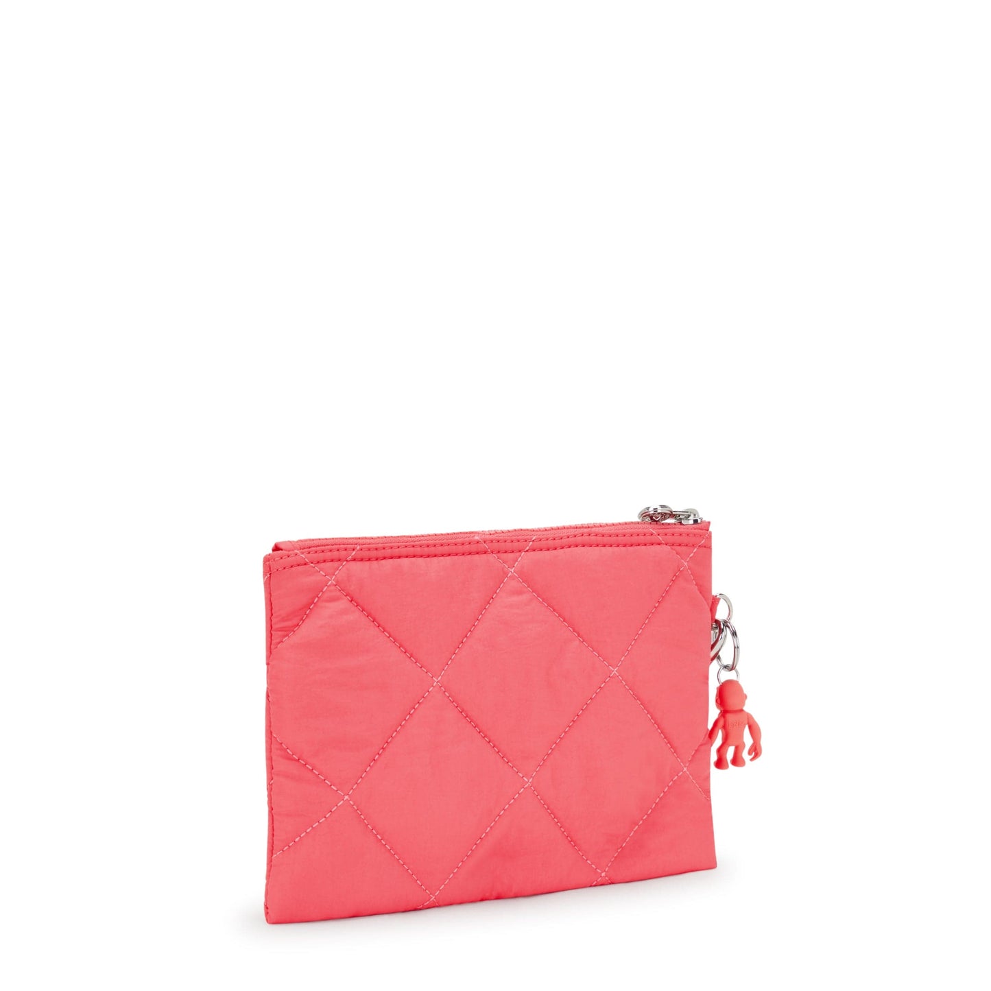Kipling-Fancy-Large Flat Pouch (With Wristlet)-Cosmic Pink Quilt-I7668-66U