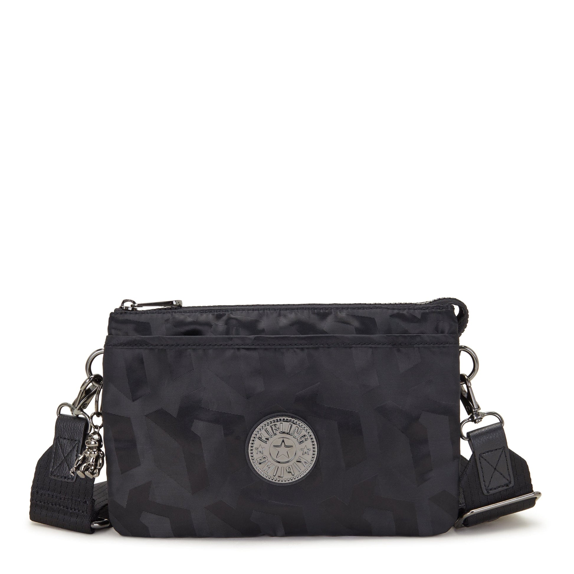 KIPLING-Riri-Small Crossbody (With Removable Strap)-Black 3D K Jacquard-I7803-2NW