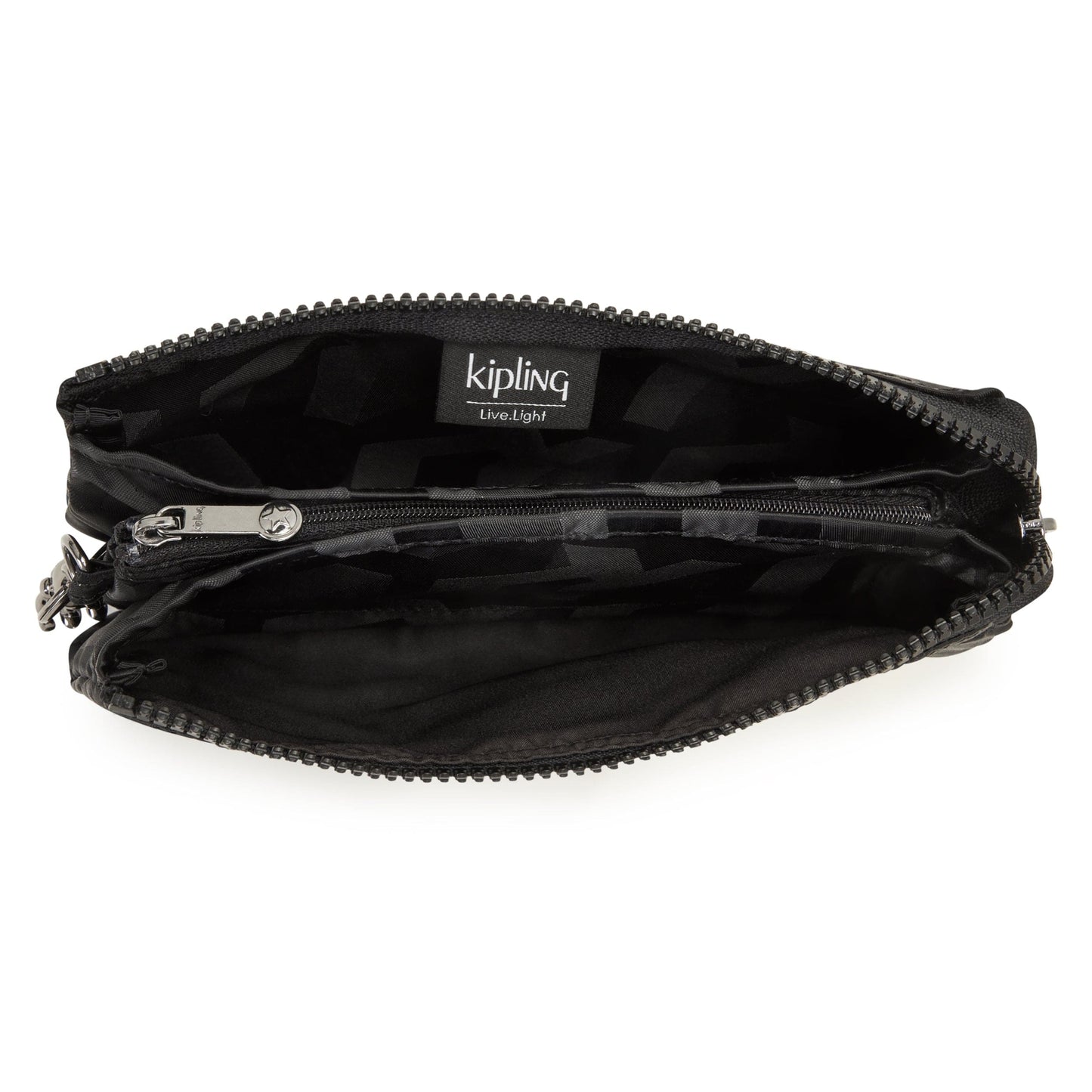 Kipling-Creativity Xl-Extra Large Purse (With Wristlet)-Black 3D K Jacquard-I7853-2Nw