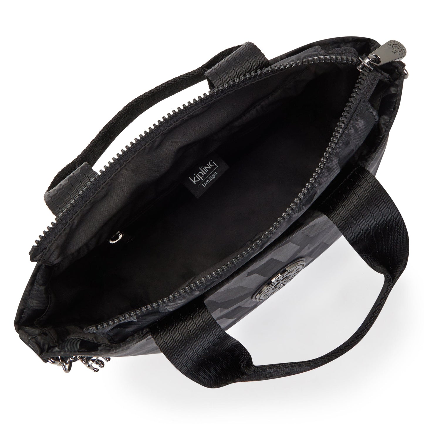 Kipling-Minta-Small Shoulder Bag (With Removable Shoulder Strap)-Black 3D K Jacquard-I7968-2Nw