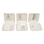 L'Atelier Fb Zaman Square Plate Set - 11.4 X 11.4 Cm, 6 Pieces - Tc 4712 014