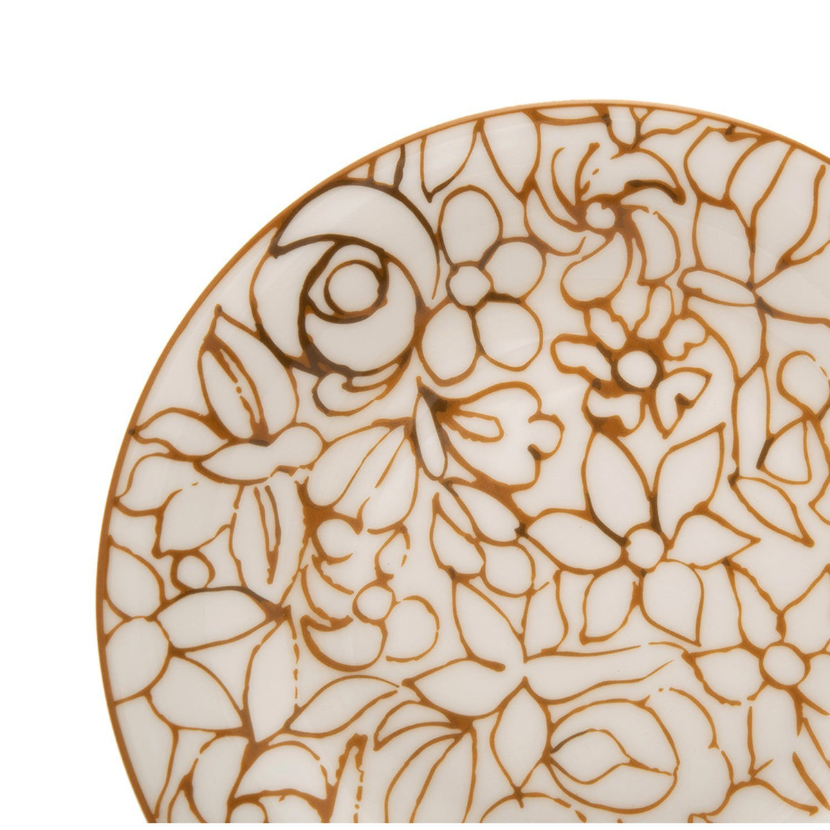 L'atelier FB Embroidery Coupe Shape Dessert Plate Set - 20 x 20 cm, 6 Pieces - TC 4715 012 - Jashanmal Home