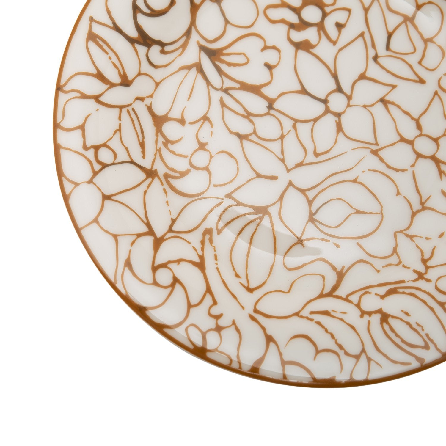L'atelier FB Embroidery Coupe Shape Dessert Plate Set - 20 x 20 cm, 6 Pieces - TC 4715 012 - Jashanmal Home
