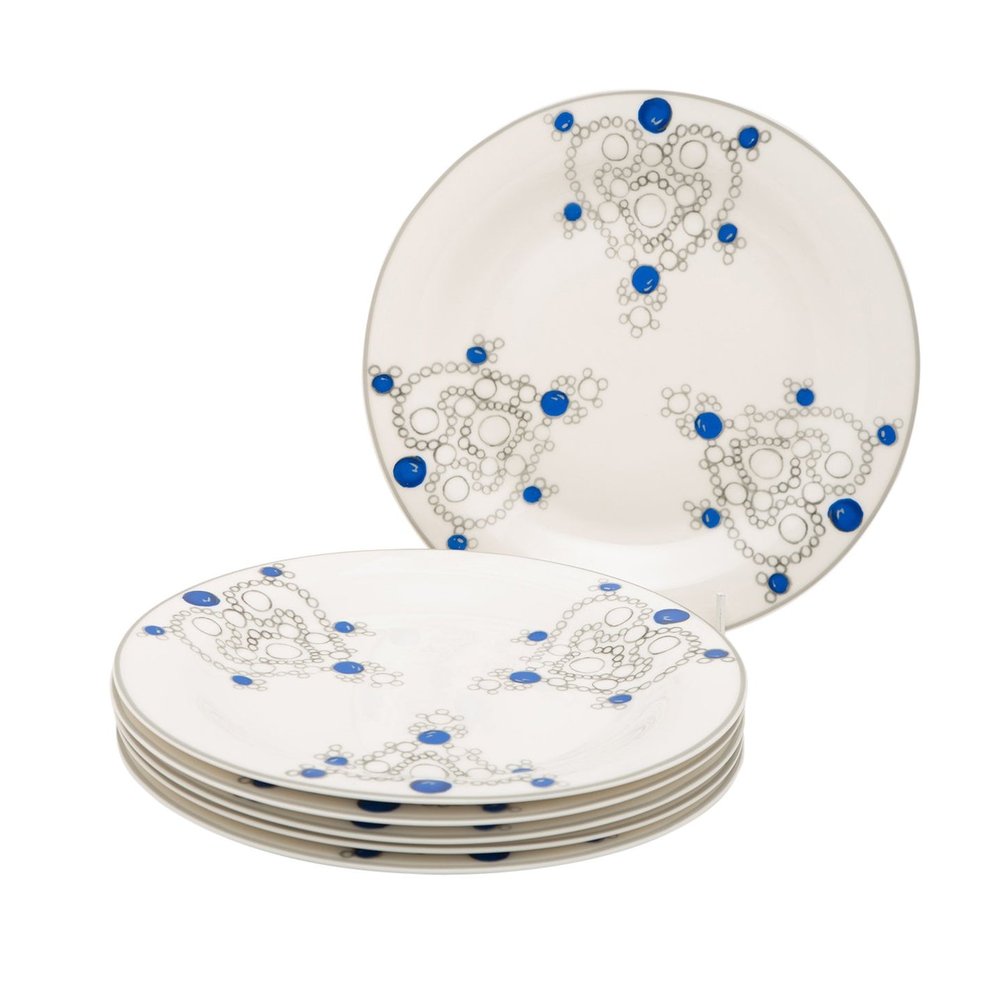 L'atelier FB Sapphire Coupe Shape Dinner Plate Set - 26.5 x 26.5 cm, 6 Pieces - TC 4716 010 - Jashanmal Home