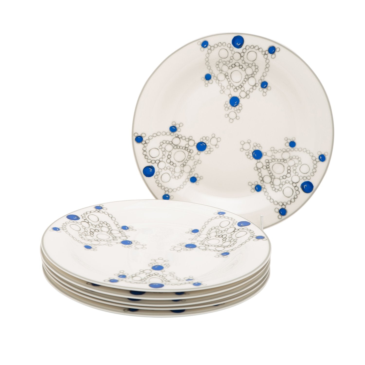 L'atelier FB Sapphire Coupe Shape Dinner Plate Set - 26.5 x 26.5 cm, 6 Pieces - TC 4716 010 - Jashanmal Home