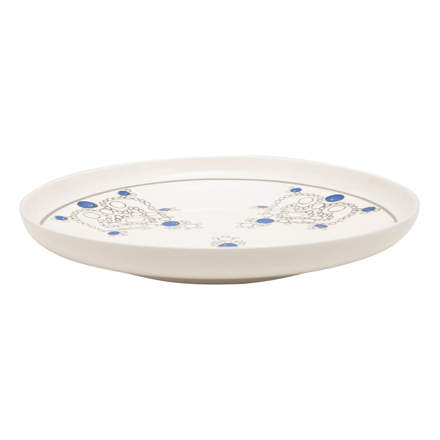 L'atelier FB Sapphire Coupe Shape Round Deep Big Plate - 40.5 cm - TC 4716 016 - Jashanmal Home