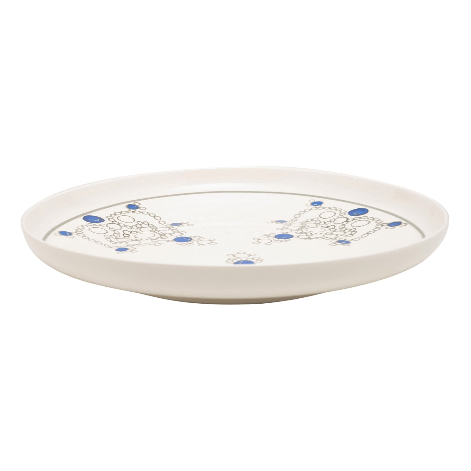 L'atelier FB Sapphire Coupe Shape Round Deep Big Plate - 40.5 cm - TC 4716 016 - Jashanmal Home
