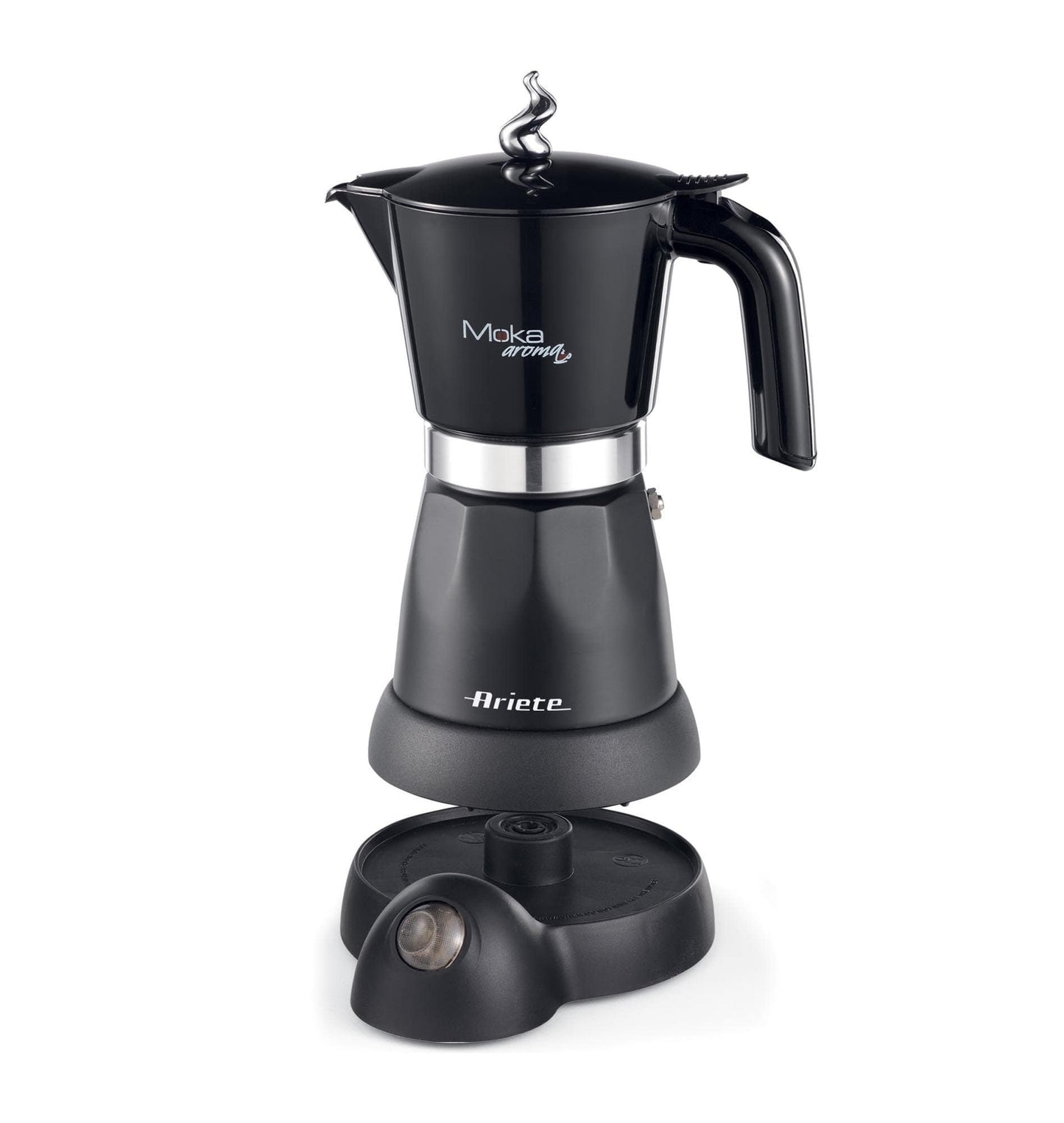 Ariete Electric 6 Cups Moka Coffee Maker, Black,1368